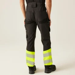 Men's Hi-Vis X-Pro Stretch Holster Trousers - Class 1 | Black Yellow