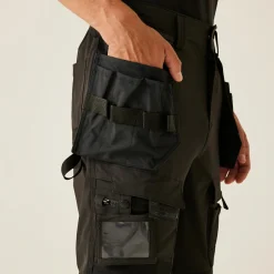 Men's Hi-Vis X-Pro Stretch Holster Trousers - Class 1 | Black Yellow