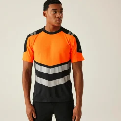 Men's Hi-Vis X-Pro T-shirt - Class 1 | Black Orange