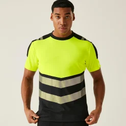 Men's Hi-Vis X-Pro T-shirt - Class 1 | Black Yellow