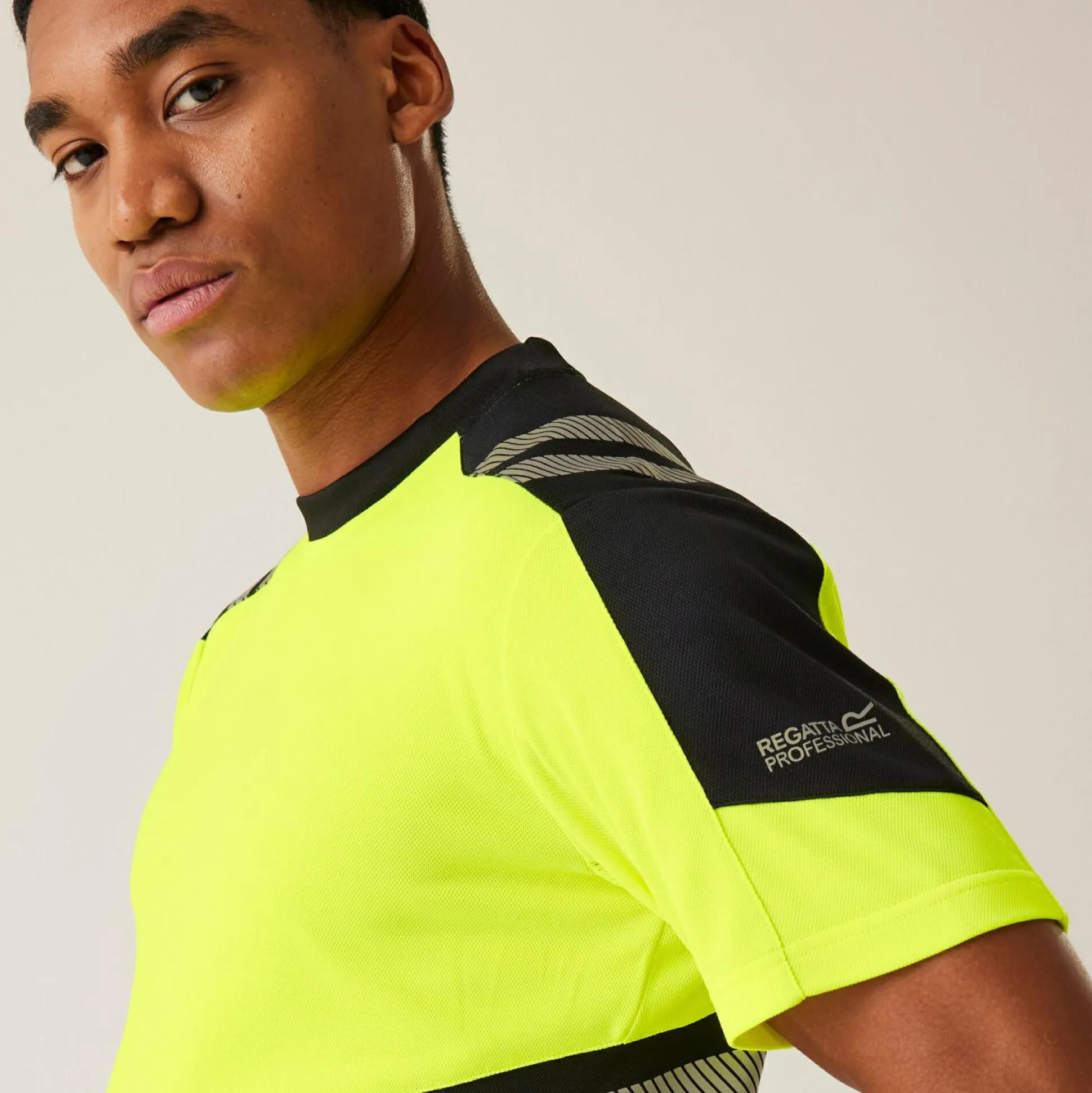 Men's Hi-Vis X-Pro T-shirt - Class 1 | Black Yellow