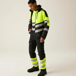 Men's Hi-VIS X-PRO Waterproof Shell Jacket - Class 2 | Black Yellow