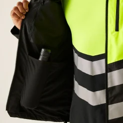 Men's Hi-VIS X-PRO Waterproof Shell Jacket - Class 2 | Black Yellow