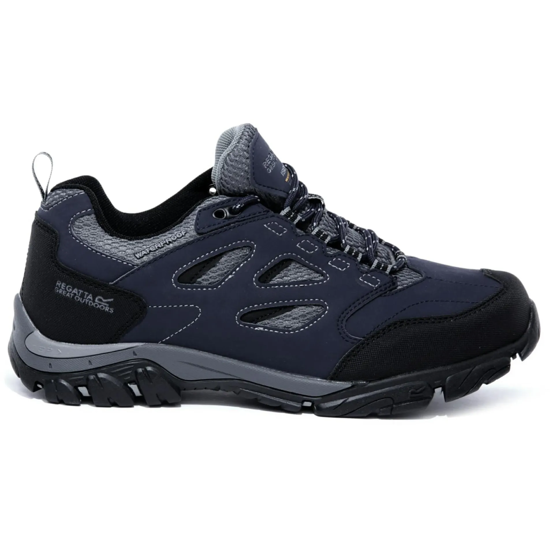 Men's Holcombe Waterproof Low Walking Shoes | Navy Granite