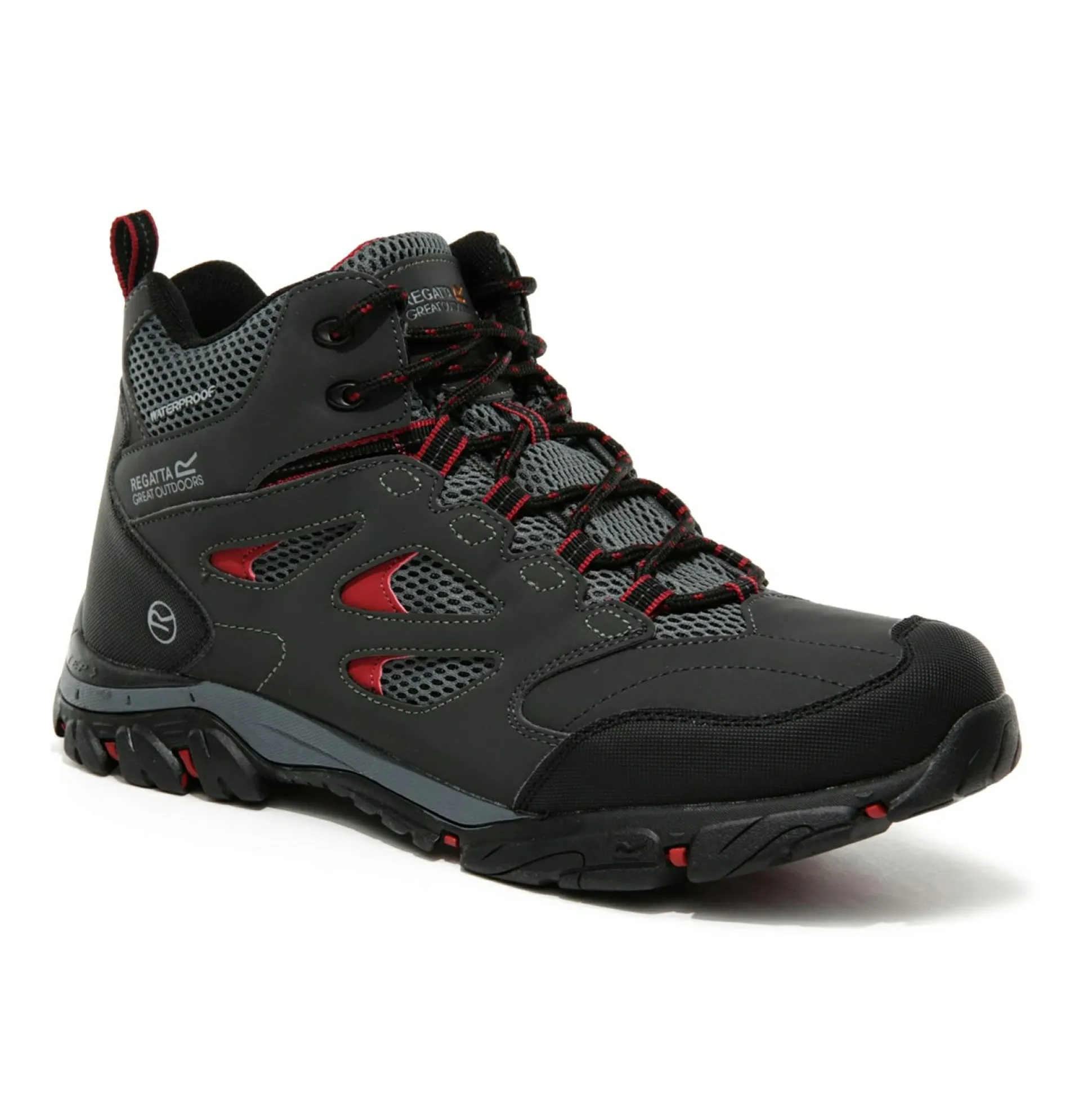 Men's Holcombe Waterproof Mid Walking Boots | Ash Rio Red