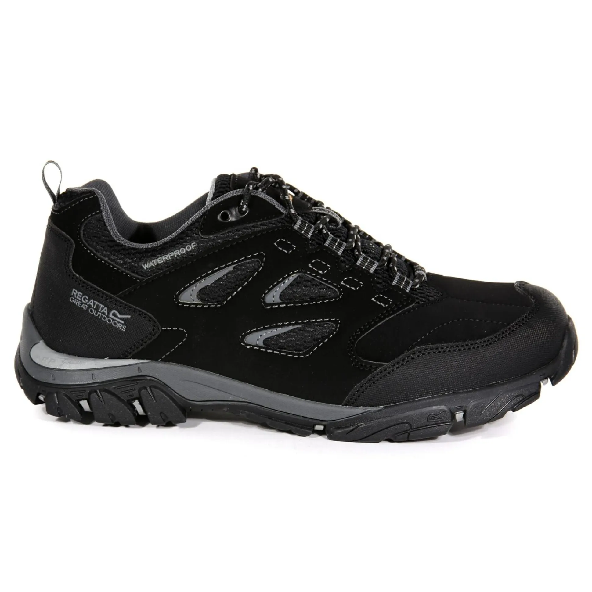 Men's Holcombe Waterproof Low Walking Shoes | Black Granite