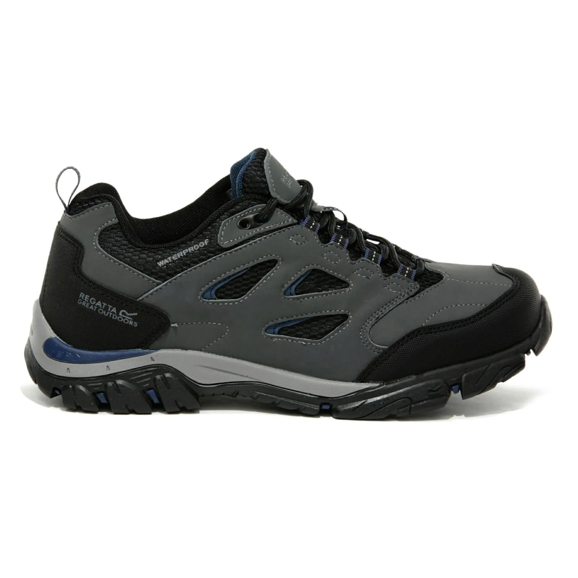 Men's Holcombe Waterproof Low Walking Shoes | Granite Dark Denim