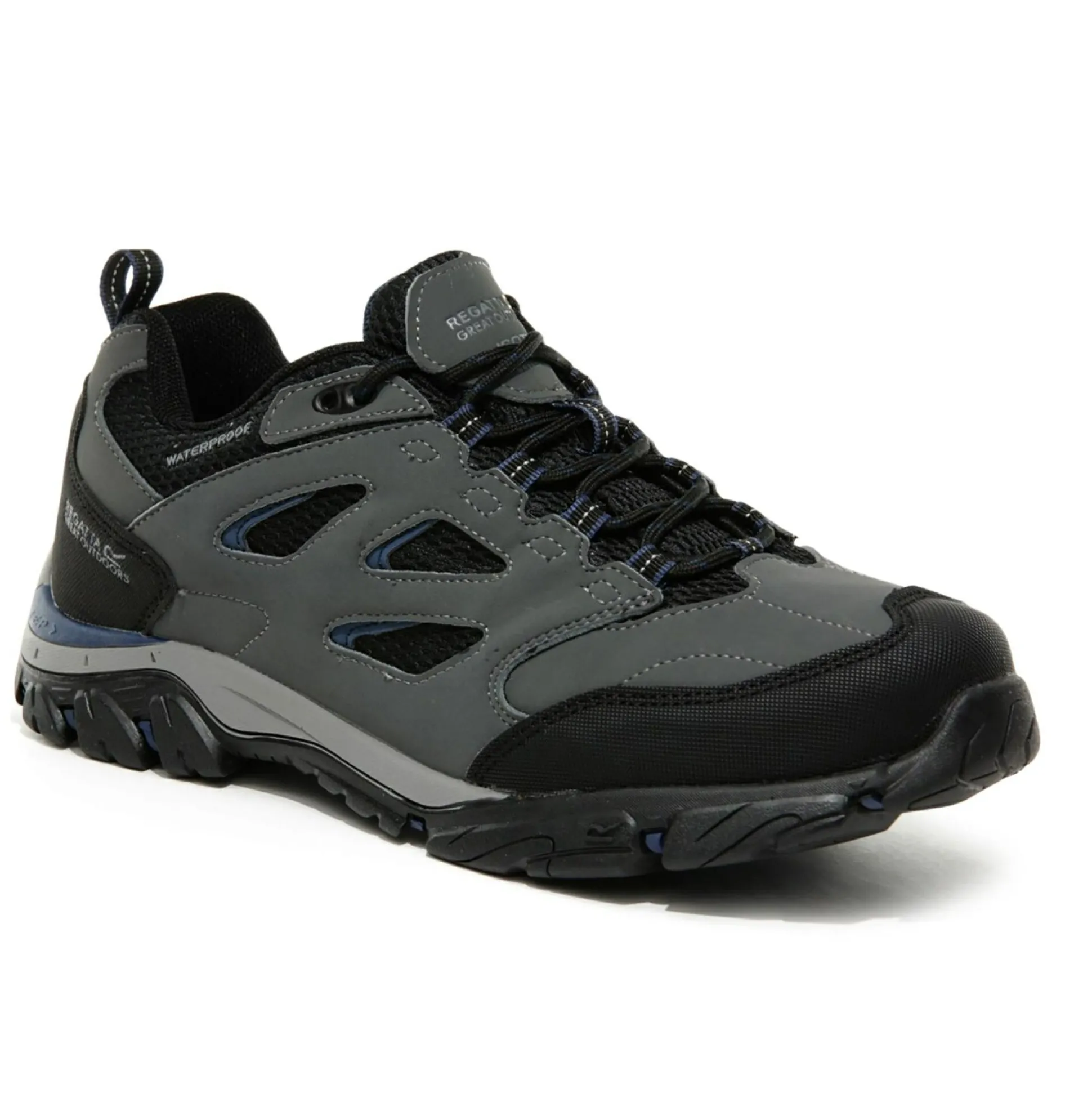 Men's Holcombe Waterproof Low Walking Shoes | Granite Dark Denim