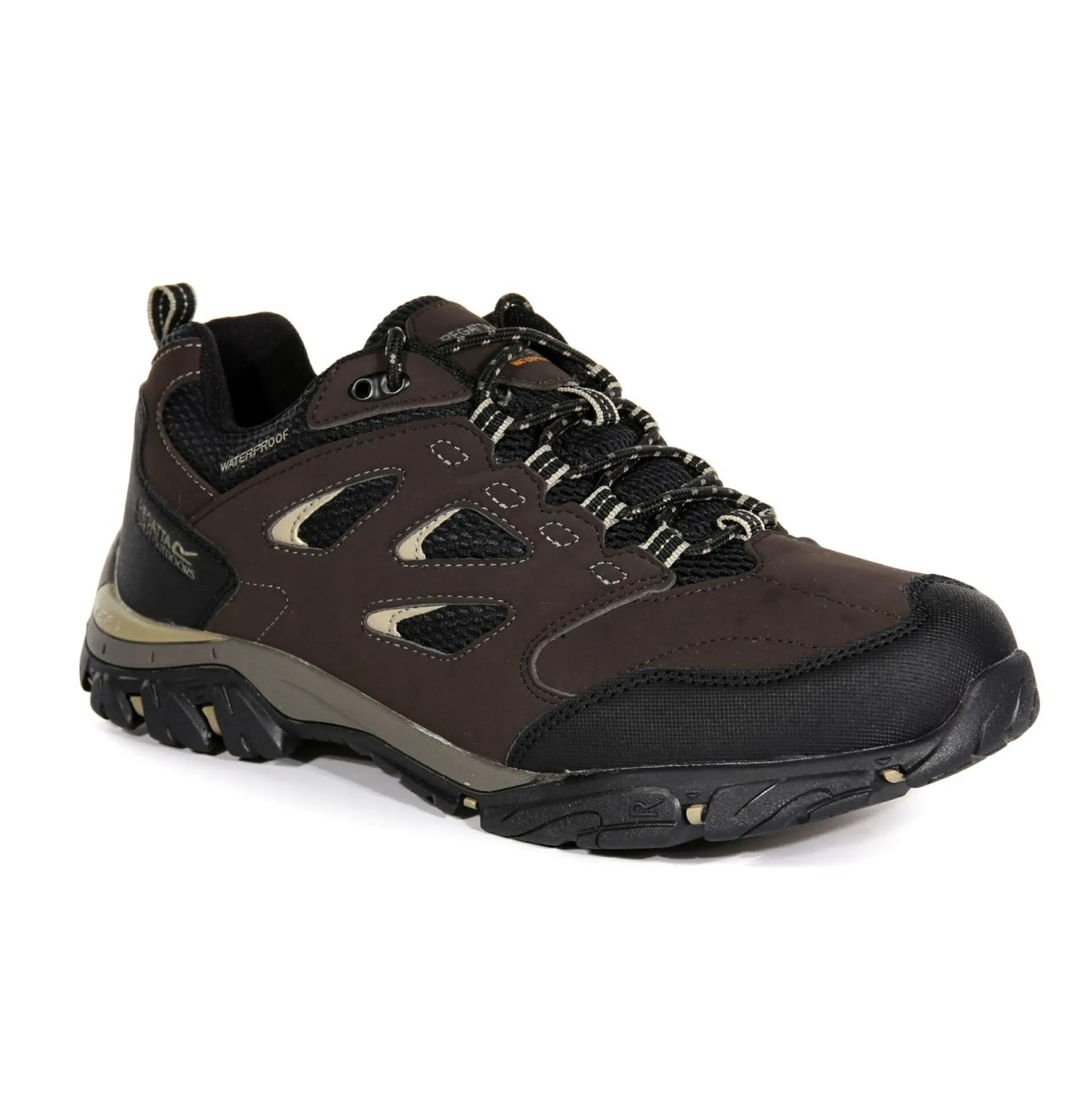 Men's Holcombe Waterproof Low Walking Shoes | Peat Gold Fawn