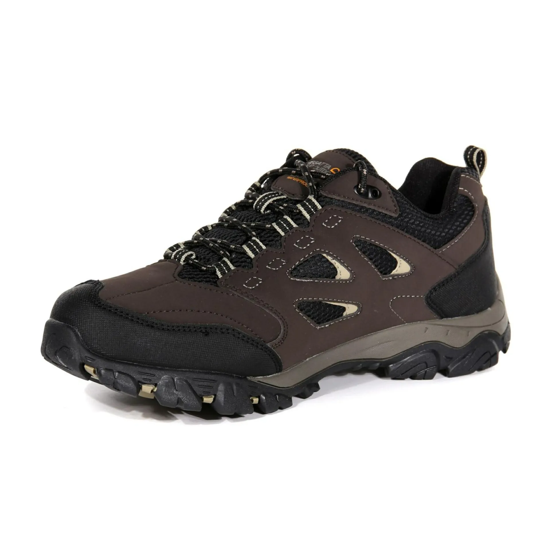 Men's Holcombe Waterproof Low Walking Shoes | Peat Gold Fawn