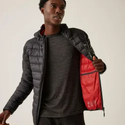 Men's Hooded Marizion Padded Jacket | Ash Red Ochre