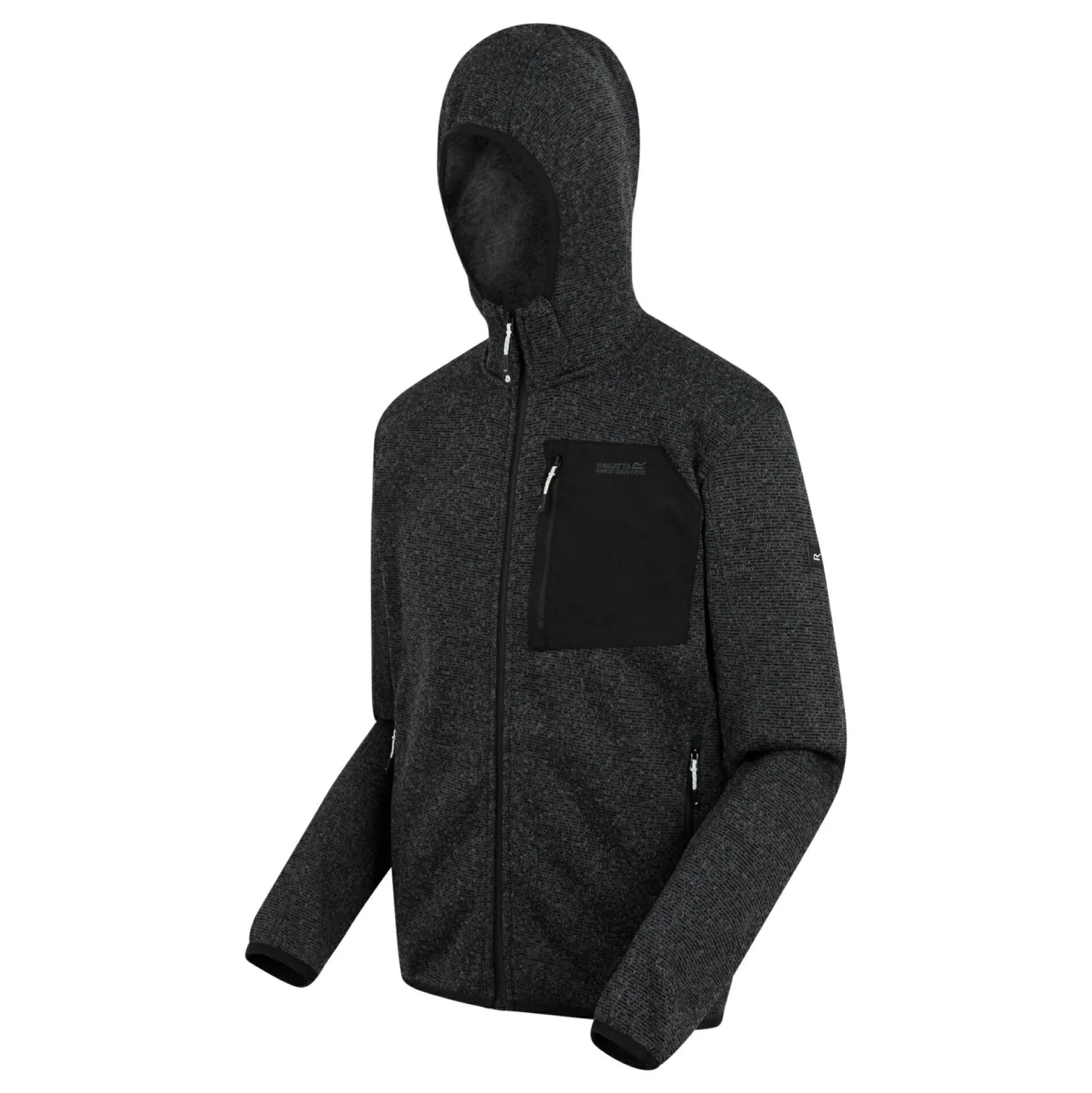 Men's Hooded Newhill Full Zip Fleece | Ash Grey