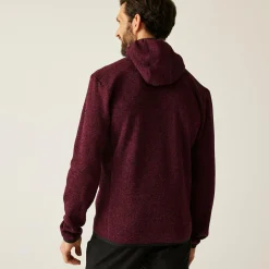 Men's Hooded Newhill Full Zip Fleece | Dark Maroon