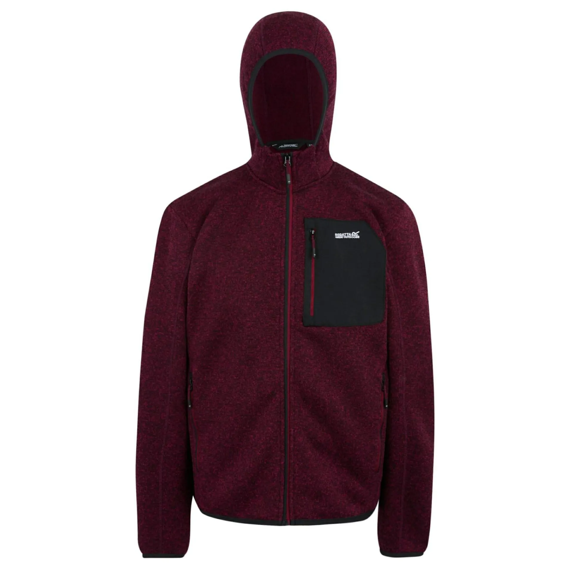 Men's Hooded Newhill Full Zip Fleece | Dark Maroon