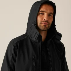 Men's Hydroforce 3 Layer Membrane Hooded Softshell Jacket | Black