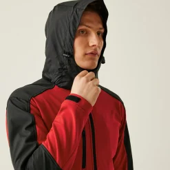 Men's Hydroforce 3 Layer Membrane Hooded Softshell Jacket | Classic Red Black
