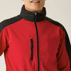 Men's Hydroforce 3 Layer Membrane Hooded Softshell Jacket | Classic Red Black