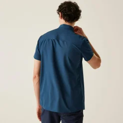Men's Insect-Repellent Packaway Short Sleeve Shirt | Moonlight Denim
