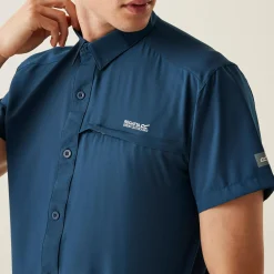 Men's Insect-Repellent Packaway Short Sleeve Shirt | Moonlight Denim