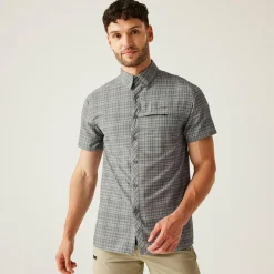 Men's Insect-Repellent Packaway Short Sleeve Shirt | Treetop Check