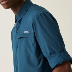 Men's Insect-Repellent Packaway Long Sleeve Shirt | Moonlight Denim