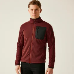 Men's Kitom Full Zip Fleece | Red Ochre Marl