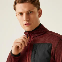 Men's Kitom Full Zip Fleece | Red Ochre Marl
