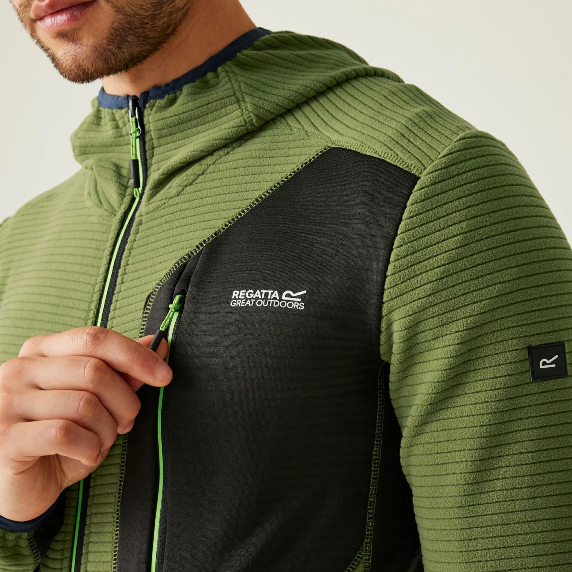 Men's Lakewright Full Zip Fleece | Nephrite Green Black