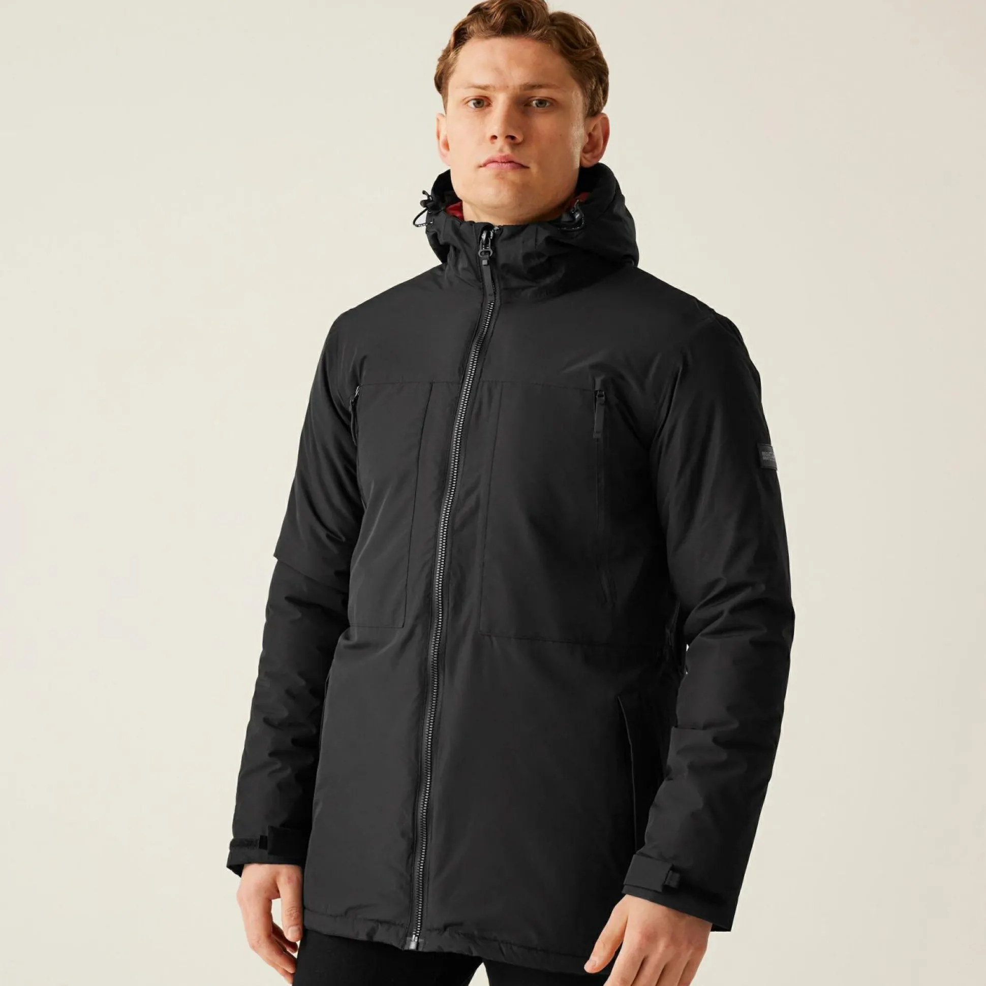 Men's Larrick Waterproof Insulated Jacket | Black Red Ochre