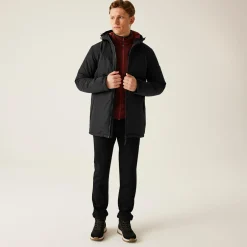 Men's Larrick Waterproof Insulated Jacket | Black Red Ochre