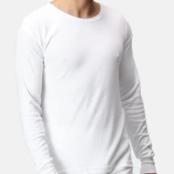 Men's Long Sleeve Thermal Vest | White