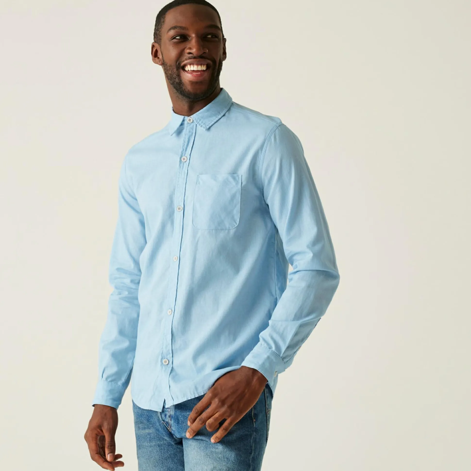 Men's Loran Long Sleeve Shirt | Chambray Blue