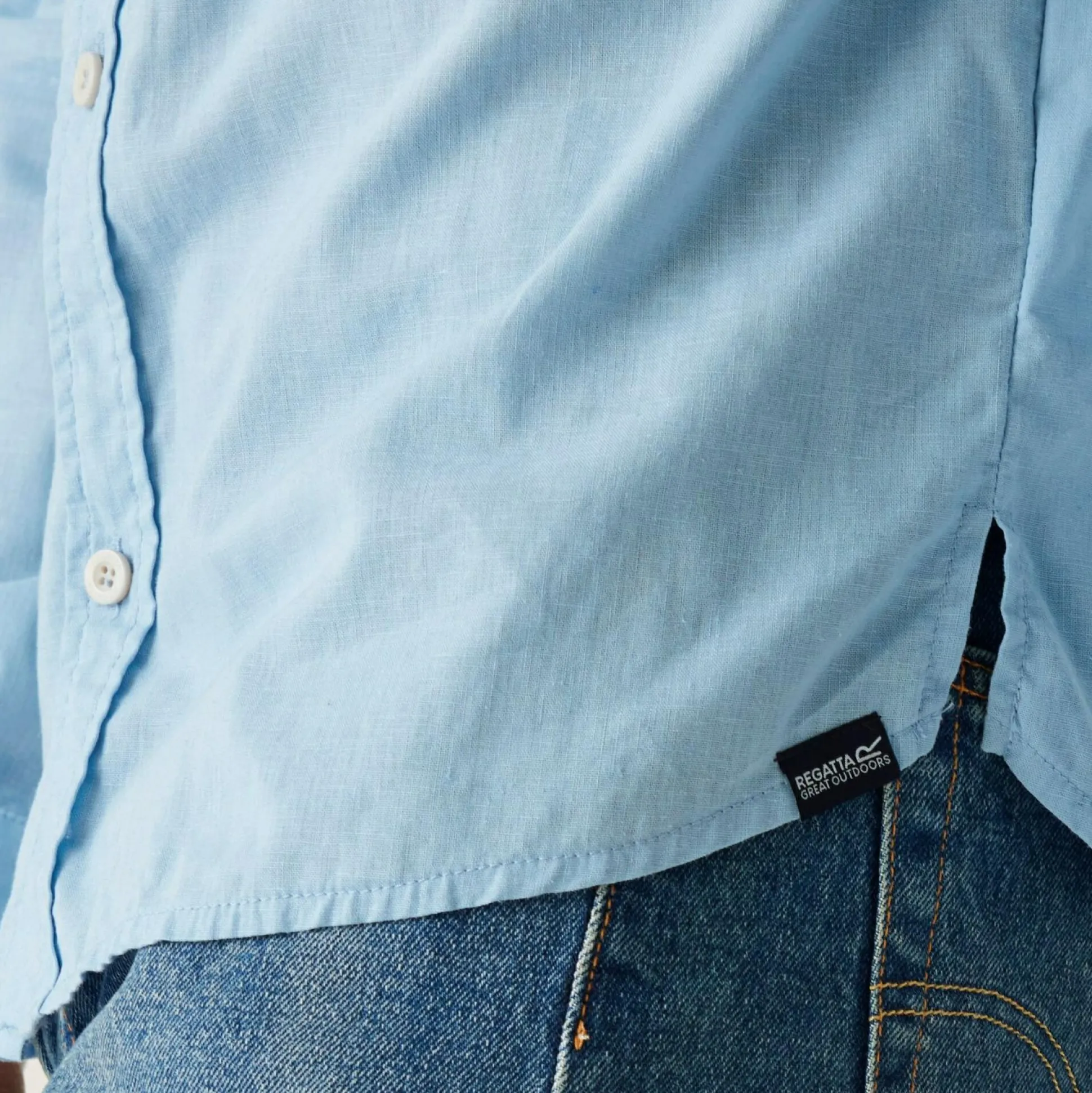 Men's Loran Long Sleeve Shirt | Chambray Blue