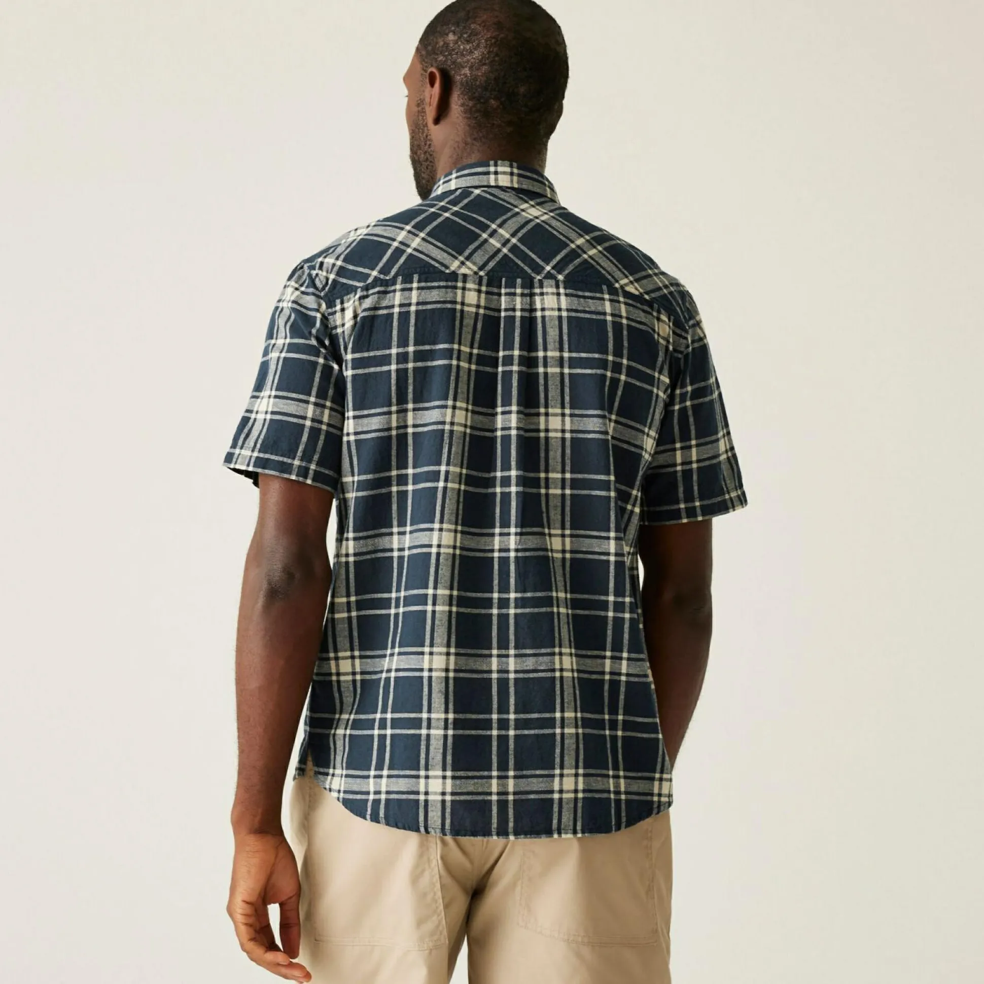 Men's Loran Short Sleeve Shirt | Navy Check