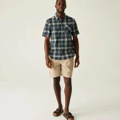 Men's Loran Short Sleeve Shirt | Navy Check