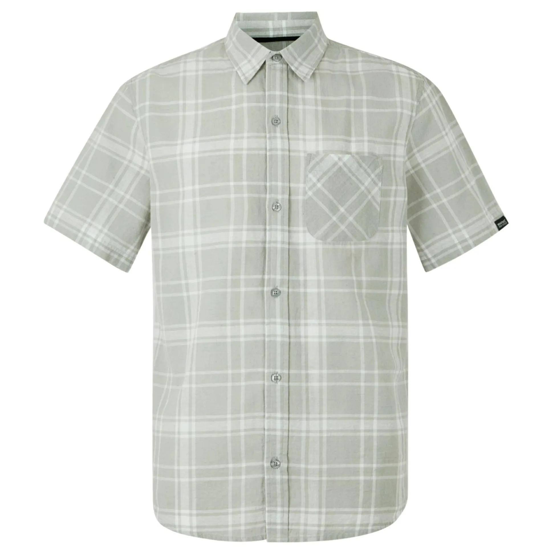 Men's Loran Short Sleeve Shirt | Silver Grey Check