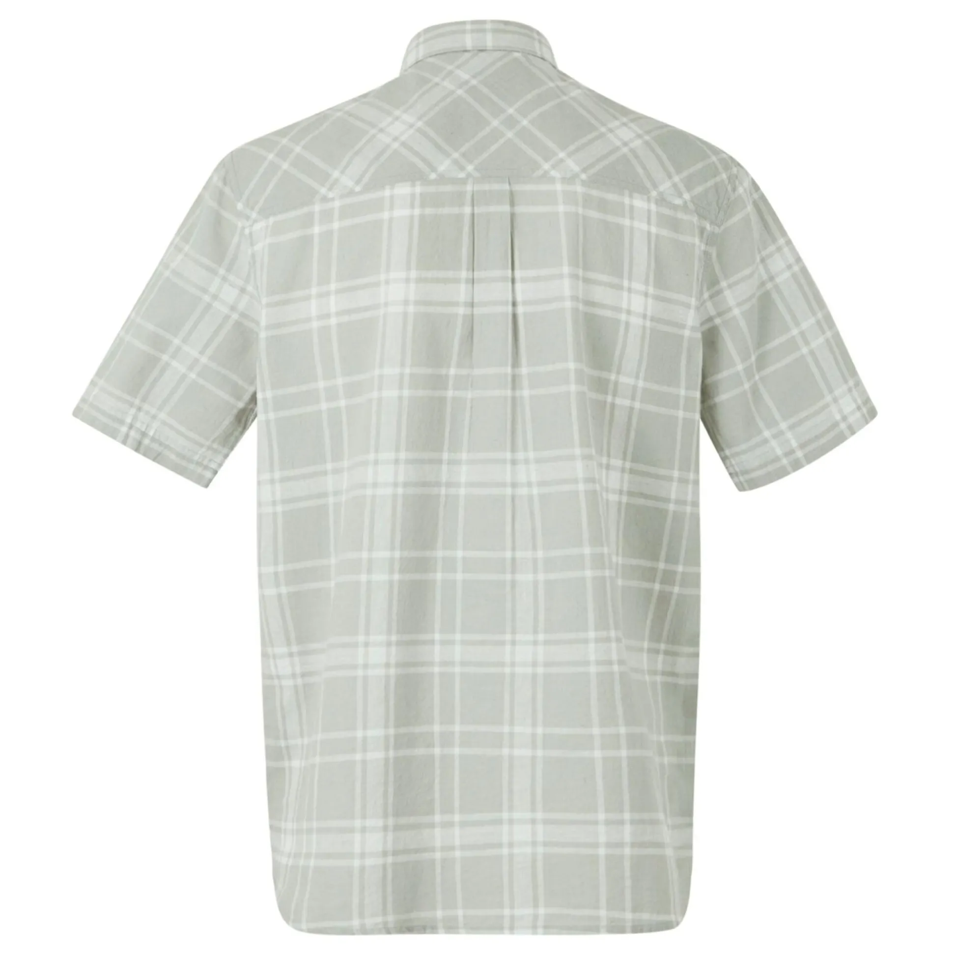 Men's Loran Short Sleeve Shirt | Silver Grey Check