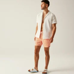 Men's Loras Swim Shorts | Celosia Orange Stripe