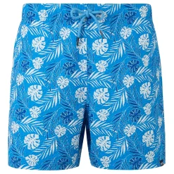 Men's Loras Swim Shorts | Elysium Blue Leaf Seersucker Co-Ord