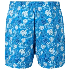 Men's Loras Swim Shorts | Elysium Blue Leaf Seersucker Co-Ord