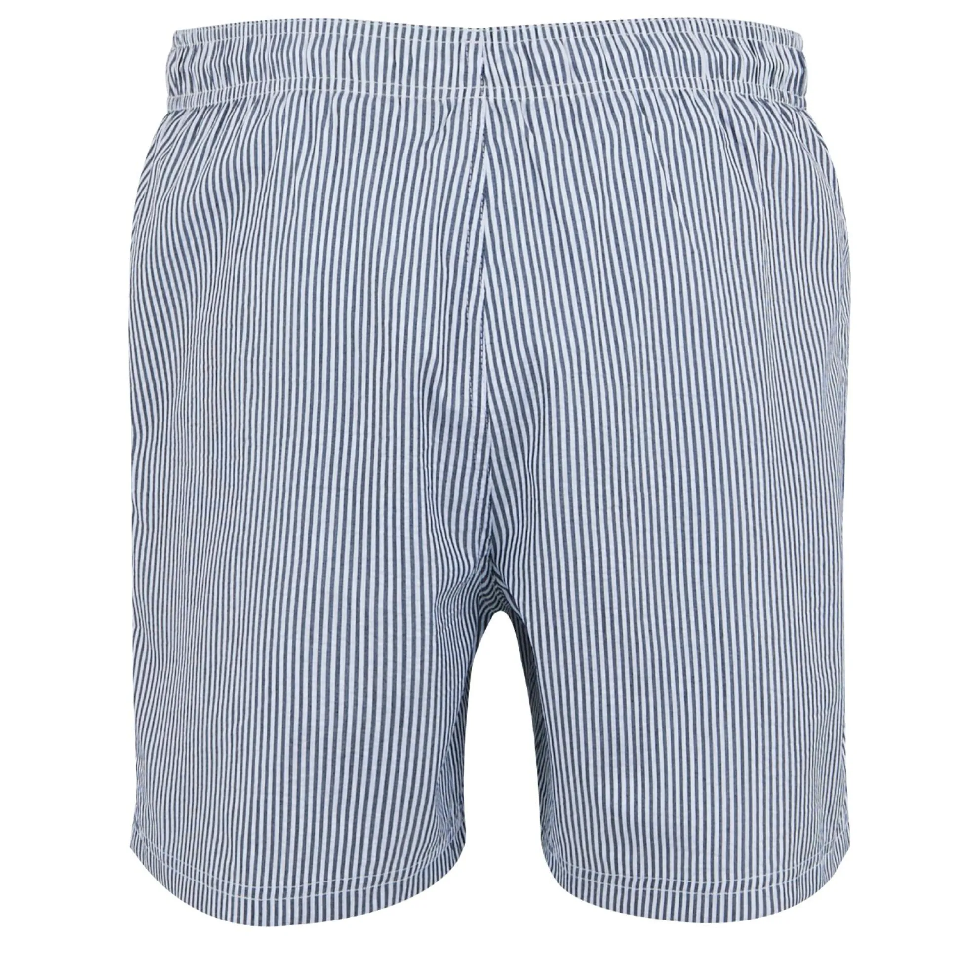 Men's Loras Swim Shorts | Navy Seersucker Stripe