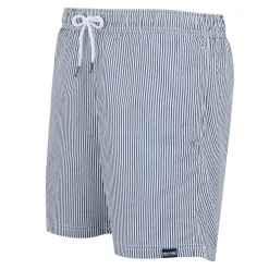 Men's Loras Swim Shorts | Navy Seersucker Stripe