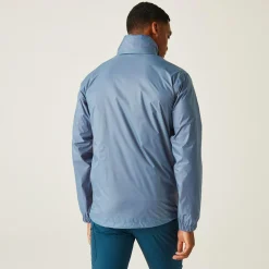 Men's Lyle IV Waterproof Packaway Jacket | Coronet Blue Danger Red