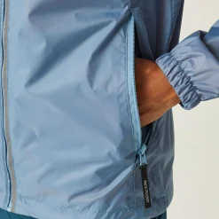Men's Lyle IV Waterproof Packaway Jacket | Coronet Blue Danger Red