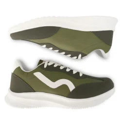 Men's Marine Retro Trainers  | Dark Khaki