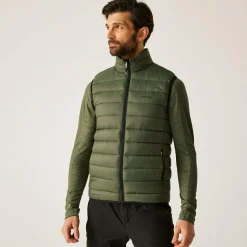 Men's Marizion Baffled Gilet | Olive Green