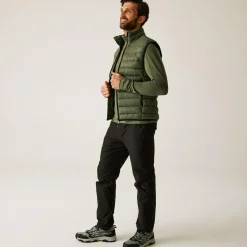 Men's Marizion Baffled Gilet | Olive Green