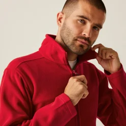 Men's Micro Lightweight Full Zip Fleece | Classic Red