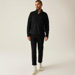 Men's Micro Lightweight Half Zip Fleece | Black