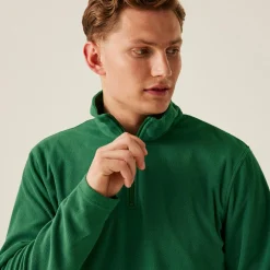 Men's Micro Lightweight Half Zip Fleece | Bottle Green